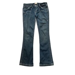 Antik Denim Jeans Womens 30 Blue Bootcut Mid Rise Embroidered‎ Pockets Stretch